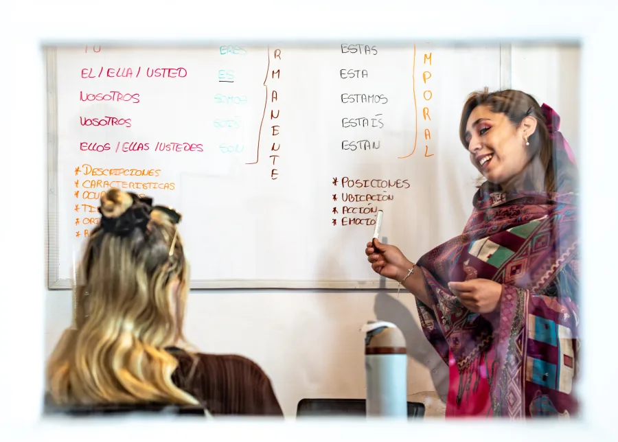 Spanish classroom in Sucre